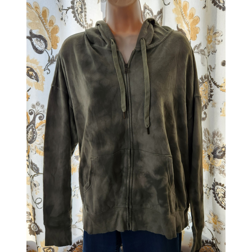 Old Navy Hooded Sweatshirt Women's Size Large Green Zip Up Hoodie